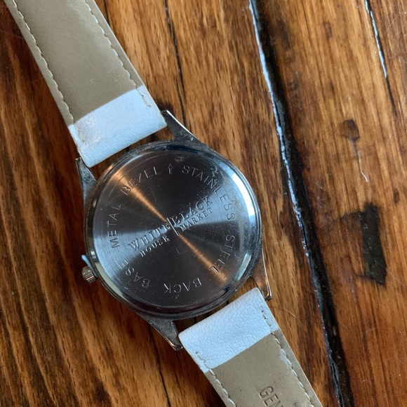 WHBM | Quartz Rhinestone White Leather Watch - Picture 3 of 5